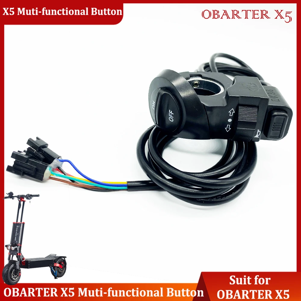 Original OBARTER X5 Muti-functional Button Turn Signal and Horn Button Spare Part for OBARTER X5 Electric Scooter