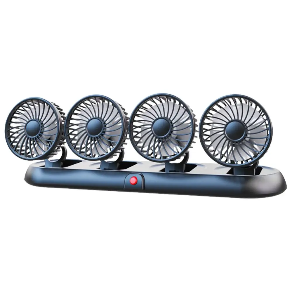 USB/12V/24V Car Cooling Fan Single/Dual Head Wide-angle Air Supply Portable Car Fan Low Noise Strong Wind