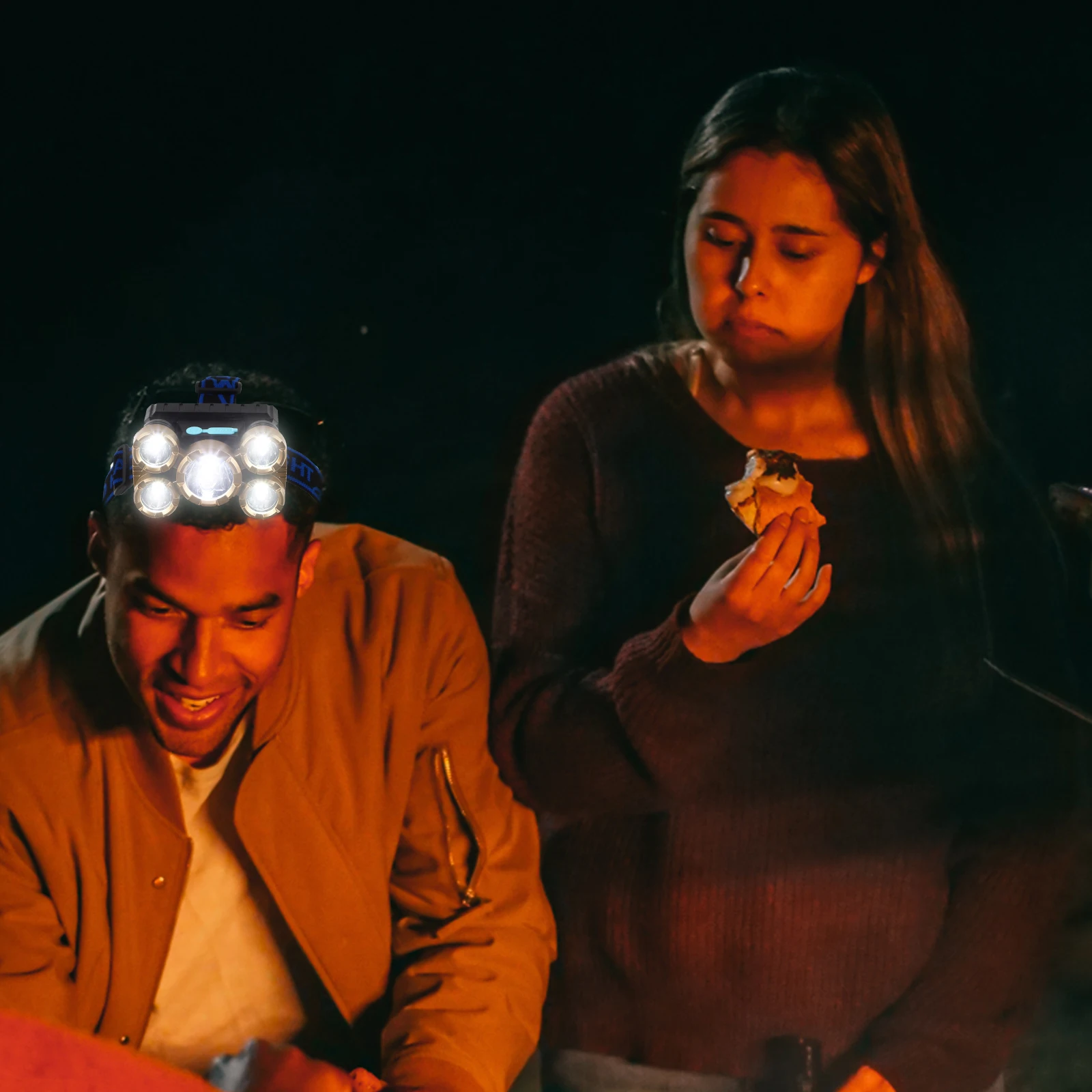 

Headlamp Outdoor Running Headlamp Riding Cycling Camping LED Light Plastic Portable Waterproof Sturdy Lightweight