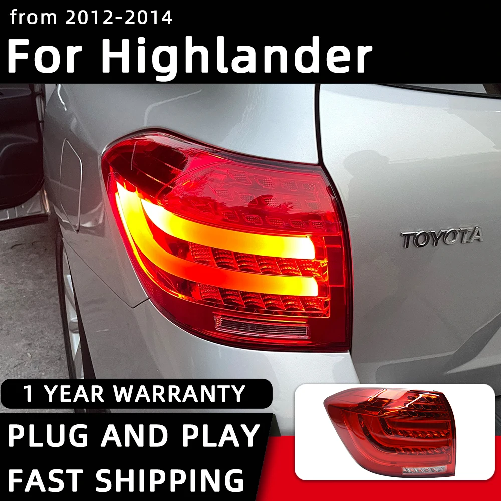 

Car Styling Taillights for Toyota Highlander LED Tail Light 2012-2014 Tail Lamp DRL Rear Turn Signal Automotive Accessories