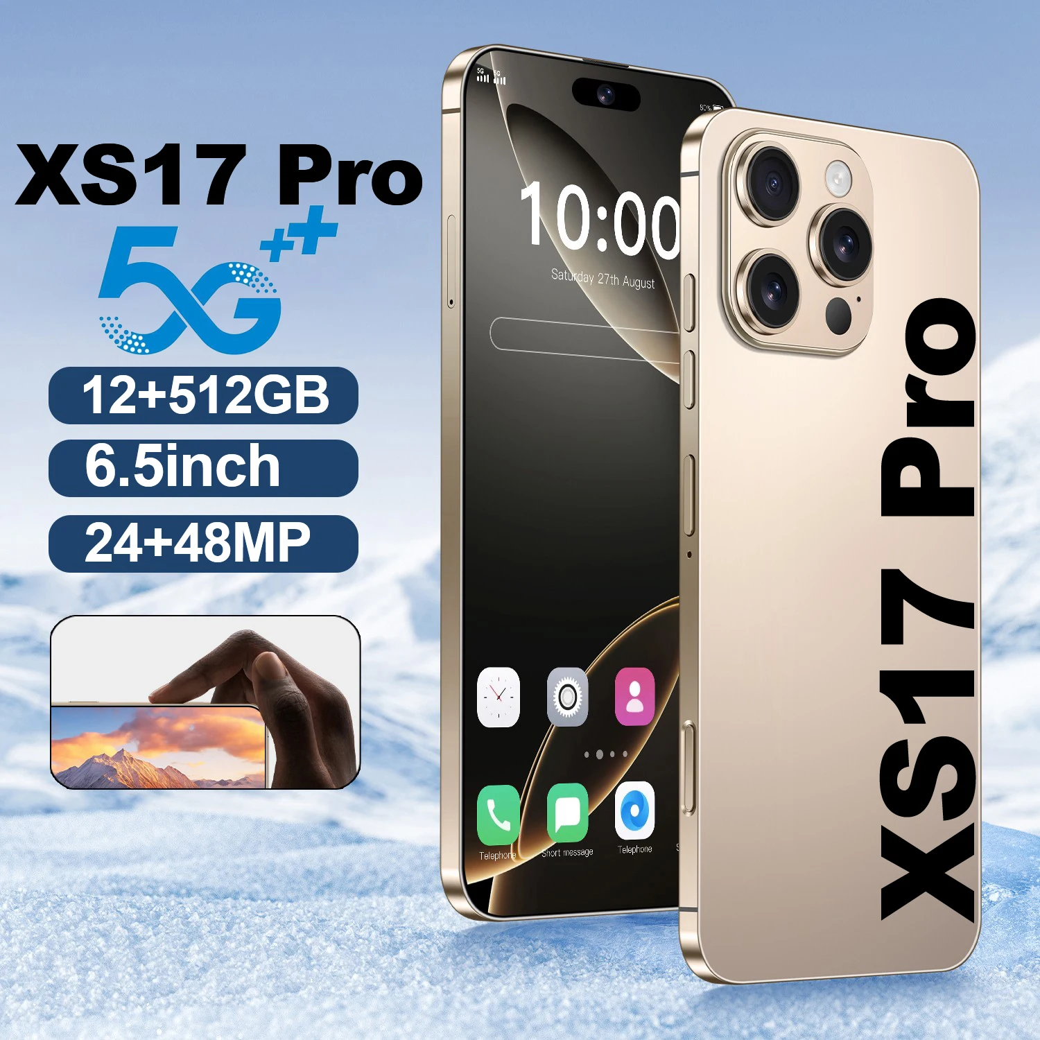 

2025 Original Pad XS17 Pro Tablet PC 6.8 Inch HD Android 15 12GB+512GB 5G Dual Sim Card WiFi GPS Google Tab