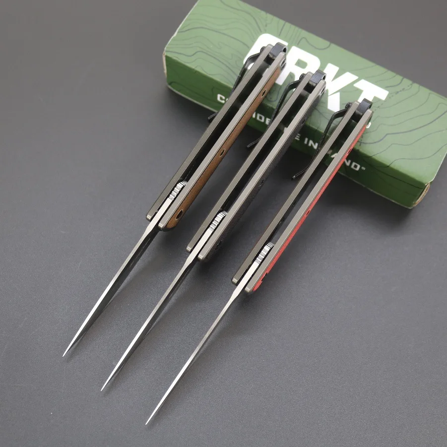 CRKT7190 سكين جيب مريح للاستخدام الخارجي للتخييم المنزلي سكين حاد قابل للطي غير مقفول