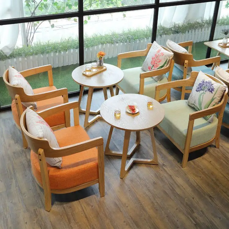 Table ronde en bois de café, fauteuil en cuir nordique, centre de divertissement empilable, carré moderne, 73