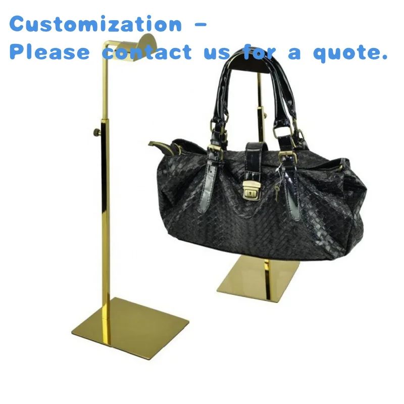 custom.High Quality D Shaped Stainless Steel Bag Display Retail Shop