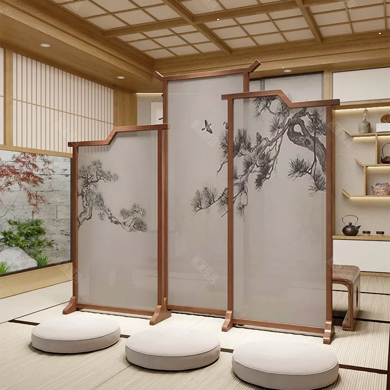 Song Dynasty aesthetics solid wood screen household entrance door seat screen partition porch blocking aisle tea room study deco