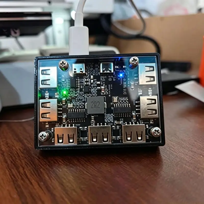 USB2.0 Expansion Board with Power Entry Expansion for Office Table Access