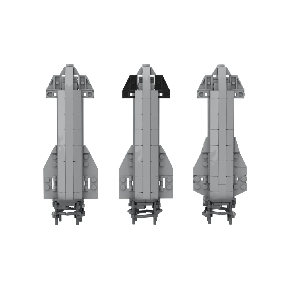 BuildMOC SpaceX Starship Super Heavy Carrier Rocket Building Blocks Set Falcon Launch Vehicle Bricks Toys For Kid Birthday Gifts