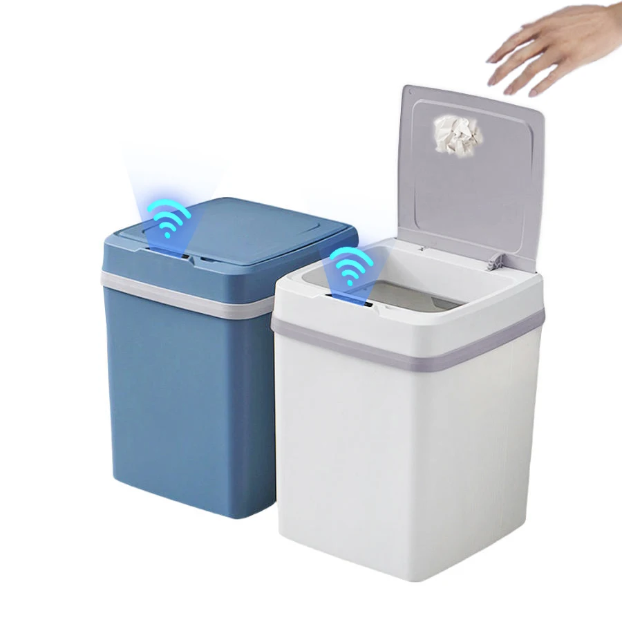 

ONEKA умный бесконтактный мусорный бак для спальни с датчиком движения и крышкой, автоматический мусорный бак для подгузников для ванной комнаты, гостиной, офиса