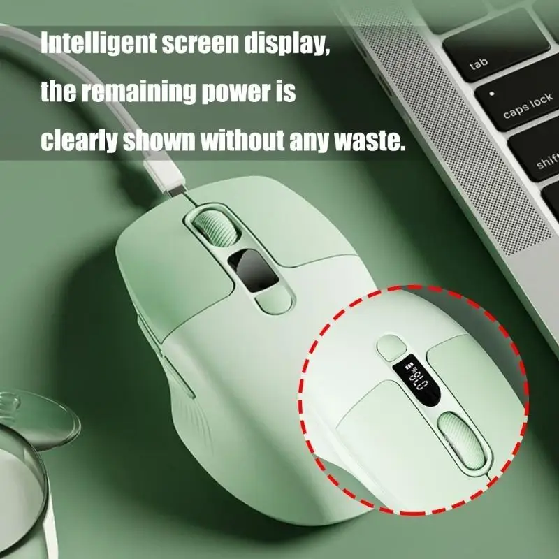 

Wireless Computer Mouse Bluetooth-compatible 2.4Ghz Capacitive Mouse Digital Display For PC Laptop Notebook Desktop 896C