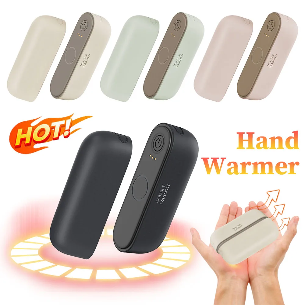 2 in 1 Magnetic Hand Warmer Electric Hand Warmer USB-C Rechargeable Mini Hand Warmer Heater 3 Temp Setting for Indoor Outdoor