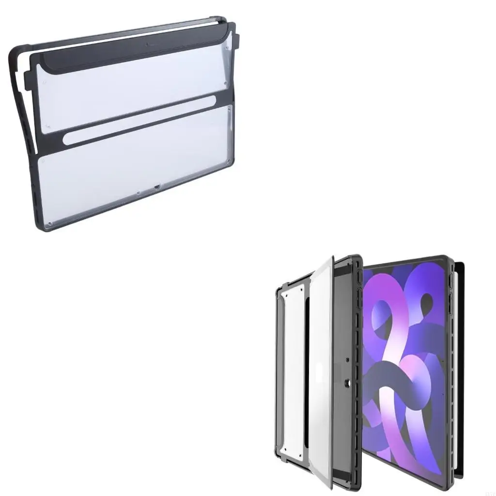 

4X7E Жесткий защитный чехол для Surfaces Pro9 Противоударный прочный чехол Прозрачная задняя крышка для клавиатуры