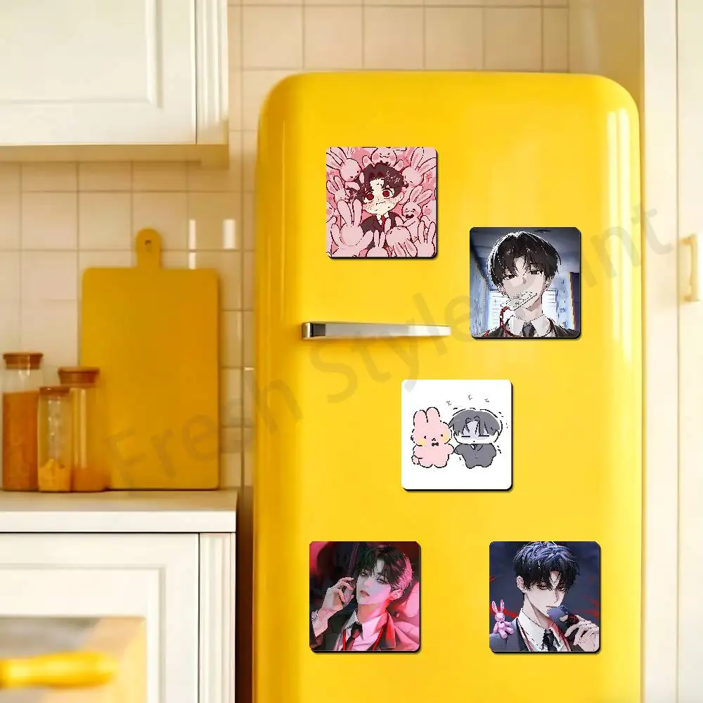 K-Kim S-Soleum Novel GSGW Fridge Freezer Refrigerator Magnets Metal Cabinet Magnetic Sticker Cover Home