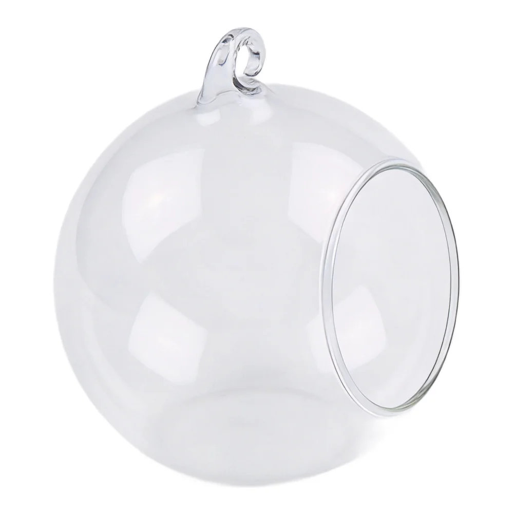 Brand New Garden Glass Ball Hanging Plant Vase Wedding Container Decoration Flat Bottom Flower Indoor Succulent