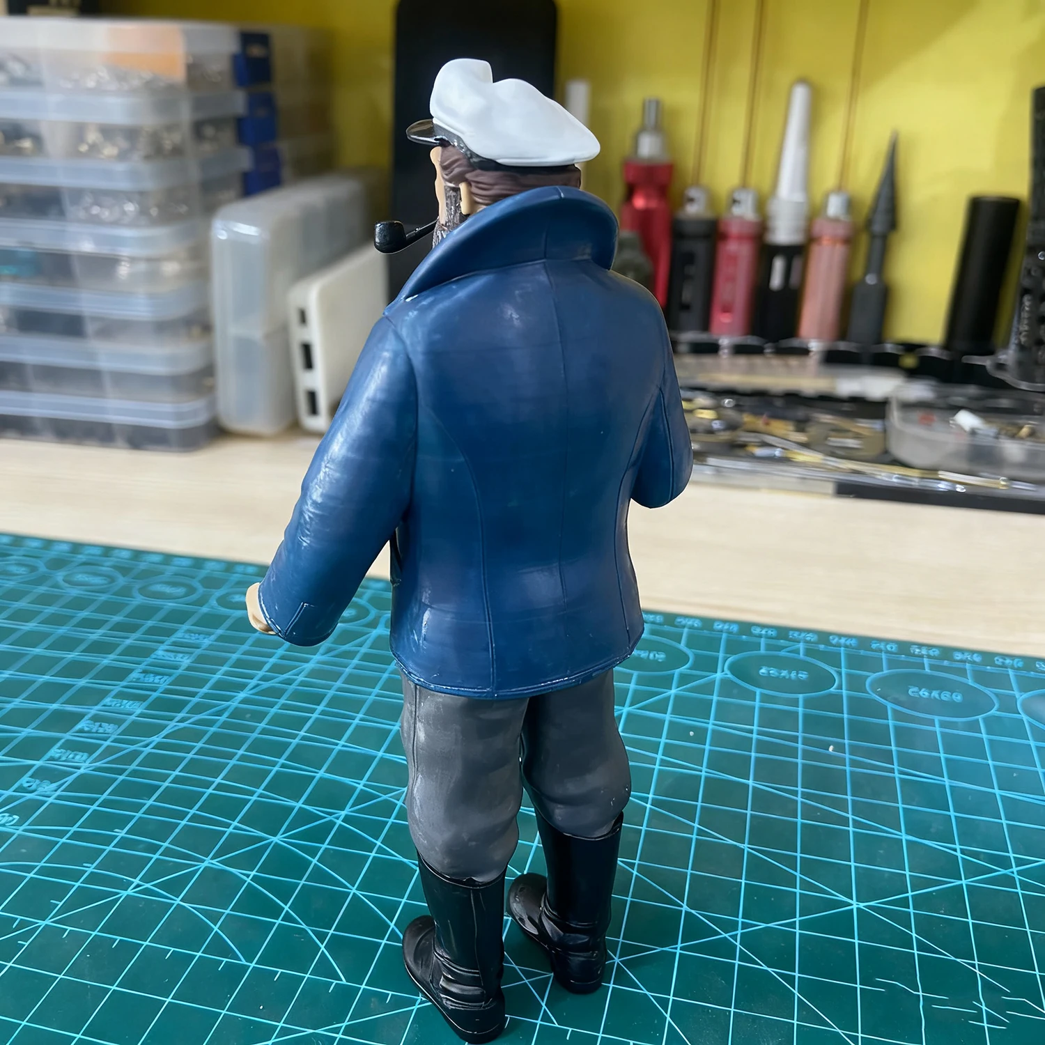 โมเดลจำลองเรือขนาด 1/18 รูปปั้นกัปตัน พิมพ์ 3 มิติ อุปกรณ์ประกอบฉากอเนกประสงค์