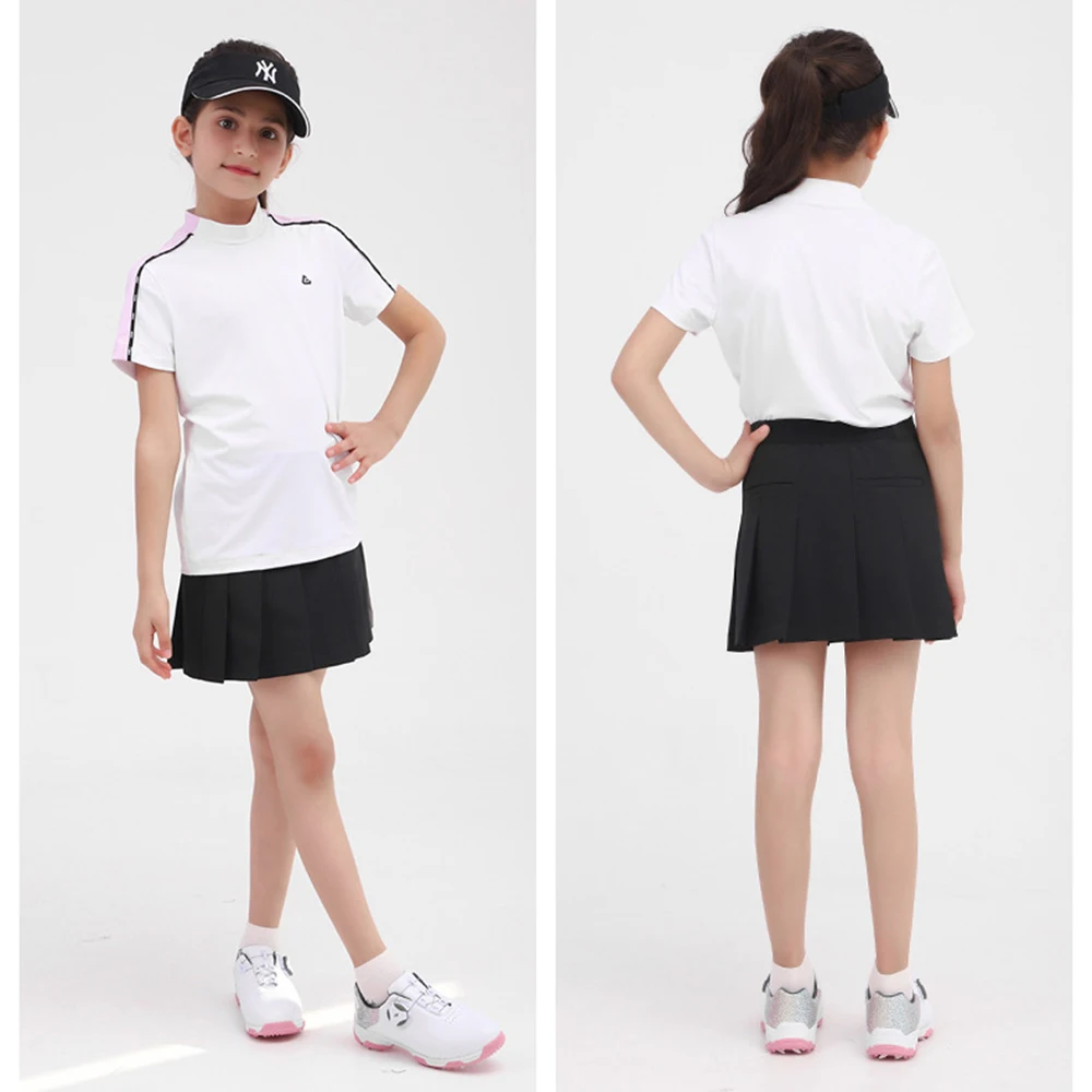 PGM Golf Skirt Girls Outdoor Sports Skirt High Waist Pleated Tracksuit Skirt Golf Clothing QZ069