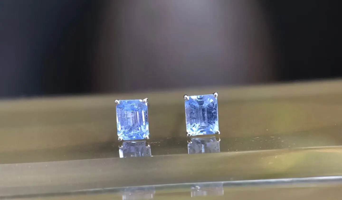 Certificated PT900 Platinum 1.1ct Natural Sapphire Ear Stud Unisex Real Gold Orange/Blue/Green/Purple Gems Earring Women Jewelry view 4