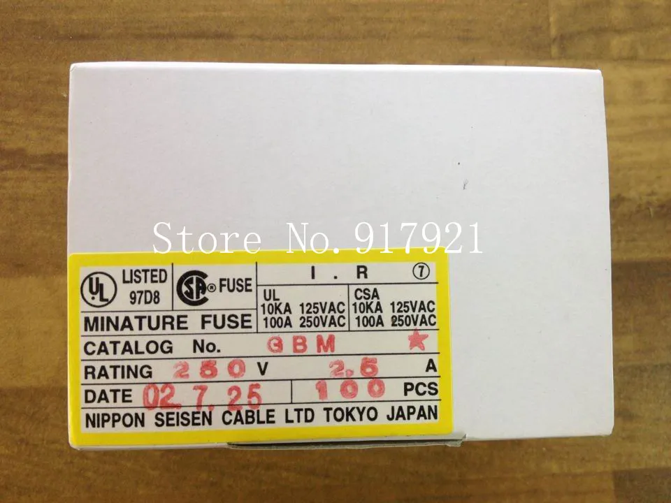 [ZOB] Imported Japanese JET GBM 6X30 2.5A250V FUSE micro insurance tube glass fuse original  --200pcs/lot