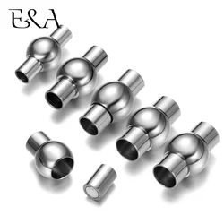 Stainless Steel Magnetic Clasp Leather Cord Clasps Bracelet Strong Magnet Buckle DIY Components Jewelry Making Accessories