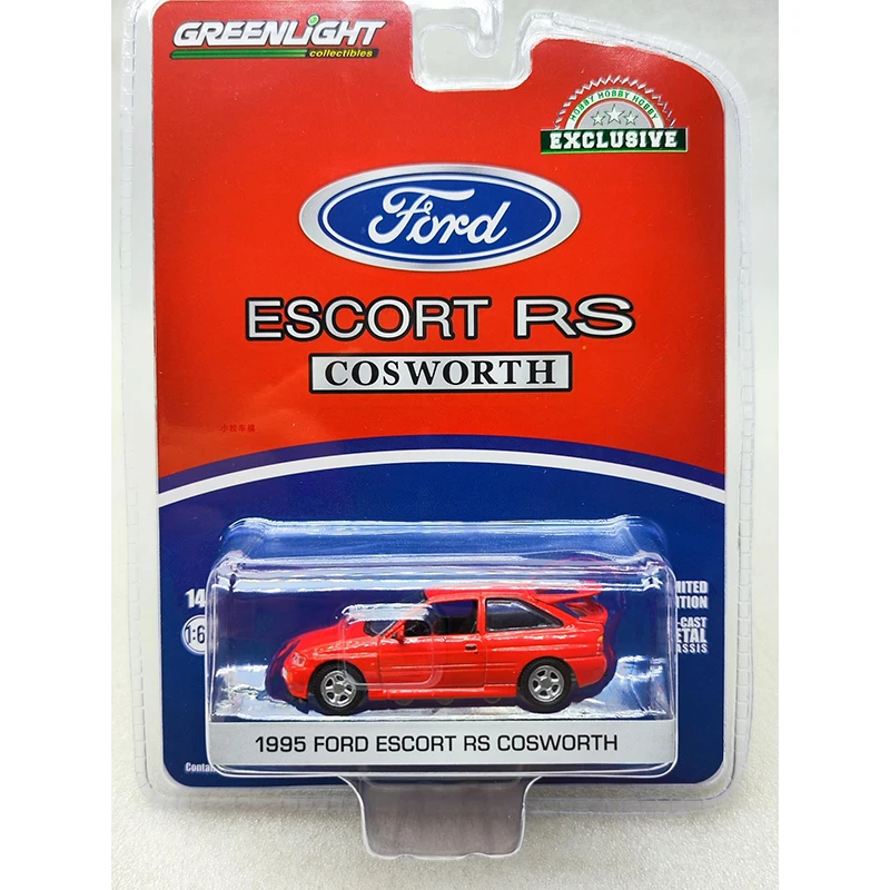 

GreenLight литой под давлением сплав 1:64 1995, Ford Escort RS Cosworth, модель автомобиля, красная классическая коллекция для взрослых, подарок, игрушка для мальчика