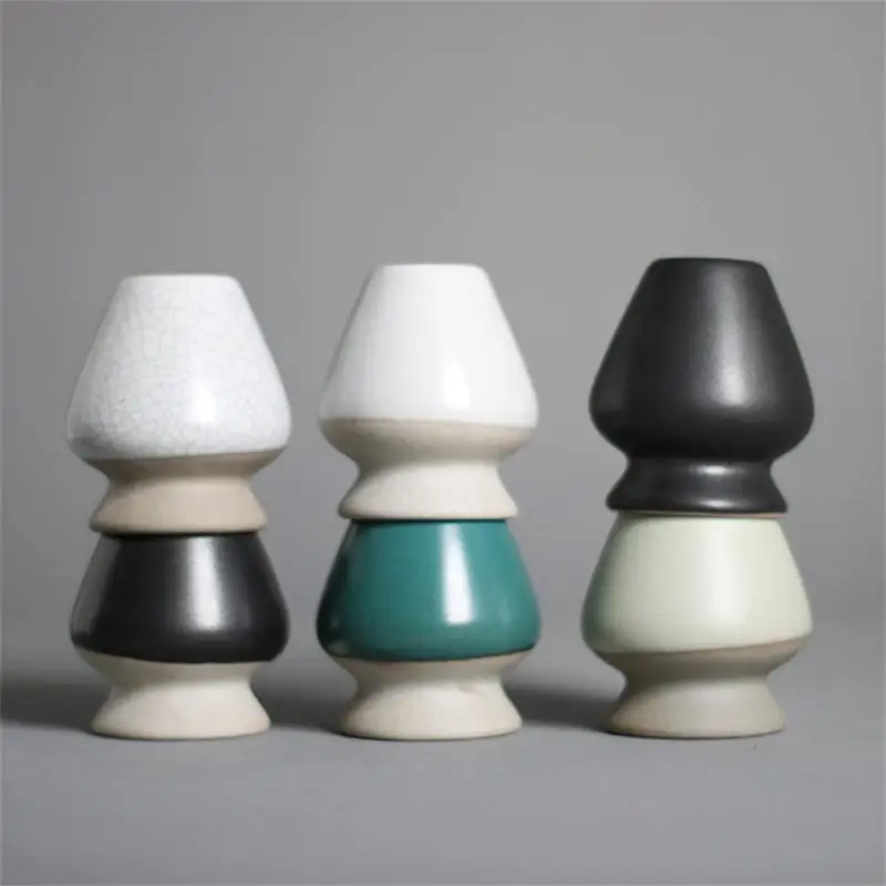 Japanese Ceramic Matcha Green Tea Chasen Holder Stand Bowl Bamboo Whisk Grinder Brushes Tea Tools Holder Tea Accessories Teaware
