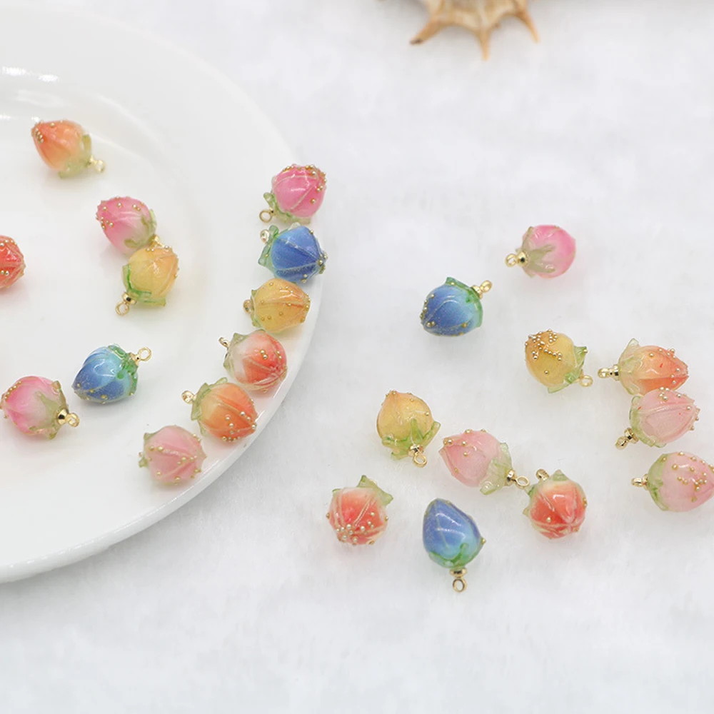 

2PCS/set Jewelry Accessories Strawberry Shape Earrings Pendants Handmade DIY Charms Jewelry Findings Components
