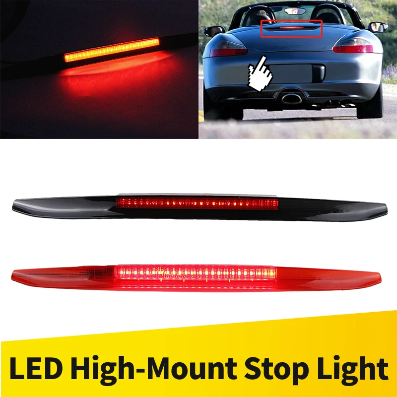 

1pc Smoked RED LED Third Brake Light High Mount Stop Lamp For Boxster 986 1996-2004 OEM:98663105000