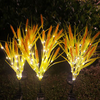 Solar Ears of Wheat Lights Wheat Flowers LED Garden Stakes Lawn Home Decor Auto Working Ground Plug-in Lights Summer Holiday