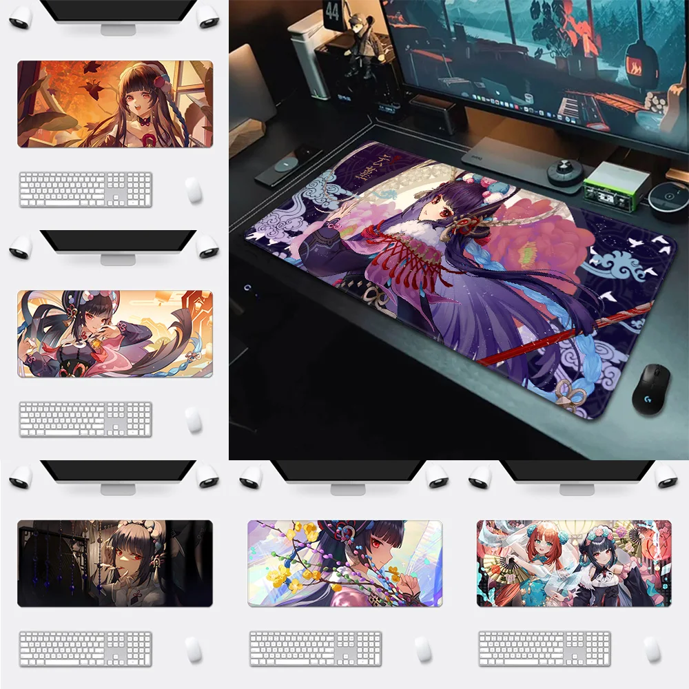 Yun Jin Genshin Impac Mousepad HD Printing Computer Gamers Locking Edge Non-slip Mouse Pad XXL90x40cm Keyboard PC Desk Pad