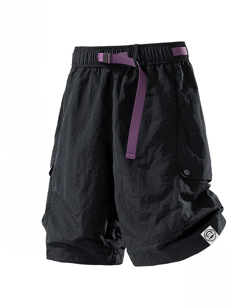 

PaulFrank American Sle Patchwork Work orts Men Summer Thin Outdoor Sports Casual Five-Quarter Lengthths Breathable