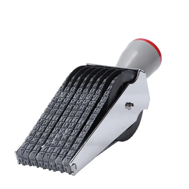 

ABMS-2X 8 Digit Alphabet English Letter Number Rolling Rubber Stamp Emboss DIY Scrapbooking Roller School Home Decor