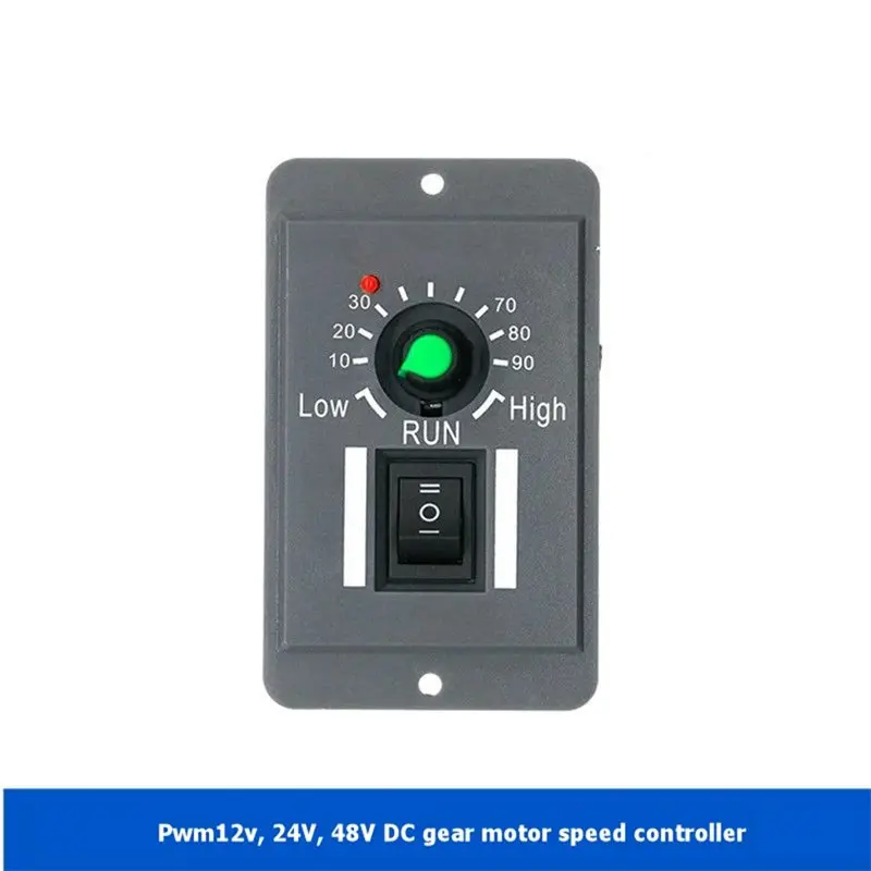 ABDJ-PWM DC Motor Speed Controller Manual Control 12V 24V 48V Three-Speed Switch Bidirectional DC Motor Regulator