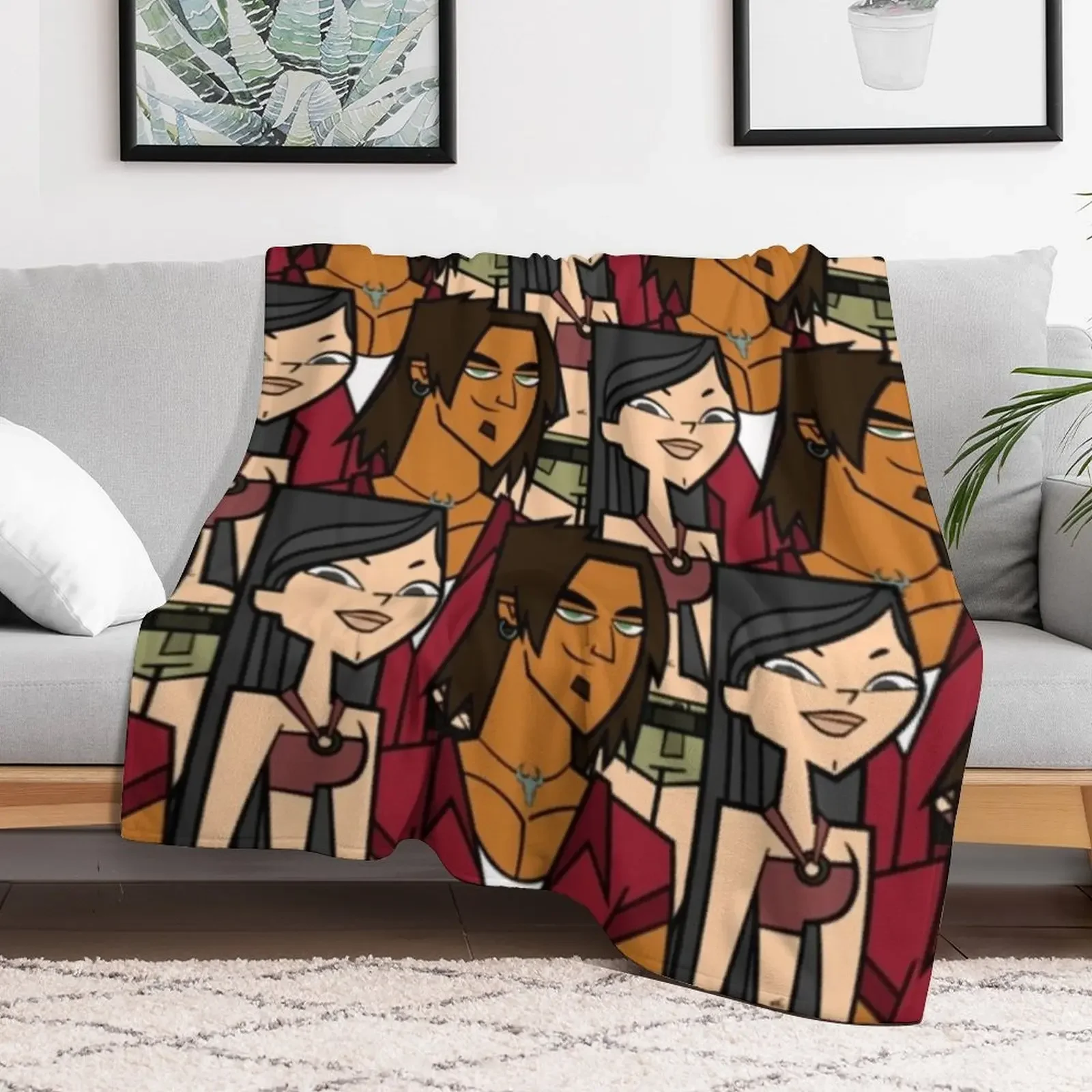 Total Drama: Heather/Alejandro Throw Blanket Summer Beddings Cute Plaid Blankets