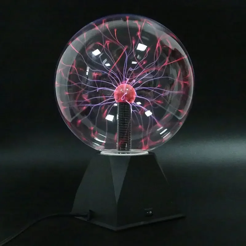 Bola de Plasma USB electrostática, esfera de luz de cristal, Bola de lámpara de escritorio, fiesta de Navidad, sensible al tacto, productos para el hogar, 5 in