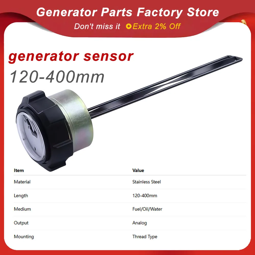 Depth 400mm Car Tank Fuel Meter Universal Boat Fuel Level Sensor Diesel Generator Parts Motorcycle Liquid Water Oil Float Sensor