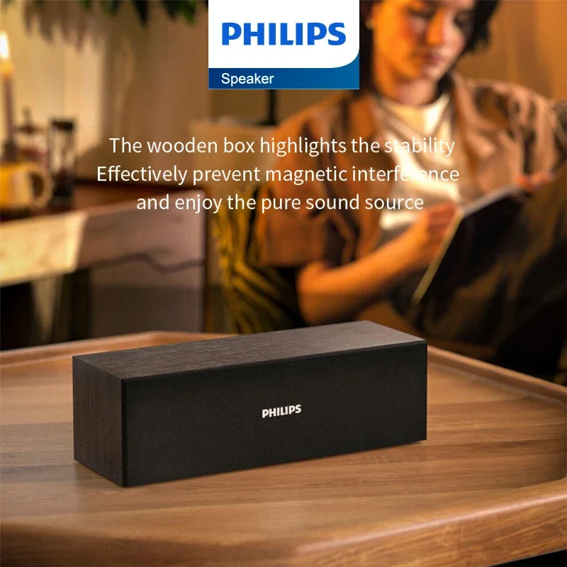 Original Philips SPA3609 Speaker Wireless Bluetooth 5.3 Convenient Voice Box HiFi Stereo Bass Game Audio and Video Loudspeaker