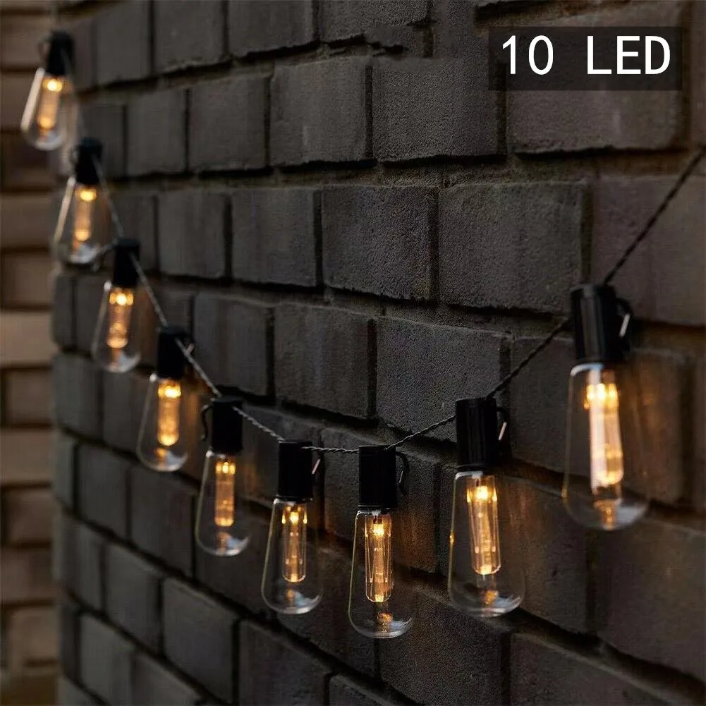 LED Solar String Lights Christmas Decoration Light Bulb IP65 Waterproof Patio Lamp Holiday Garland For outdoor Garden Navidad