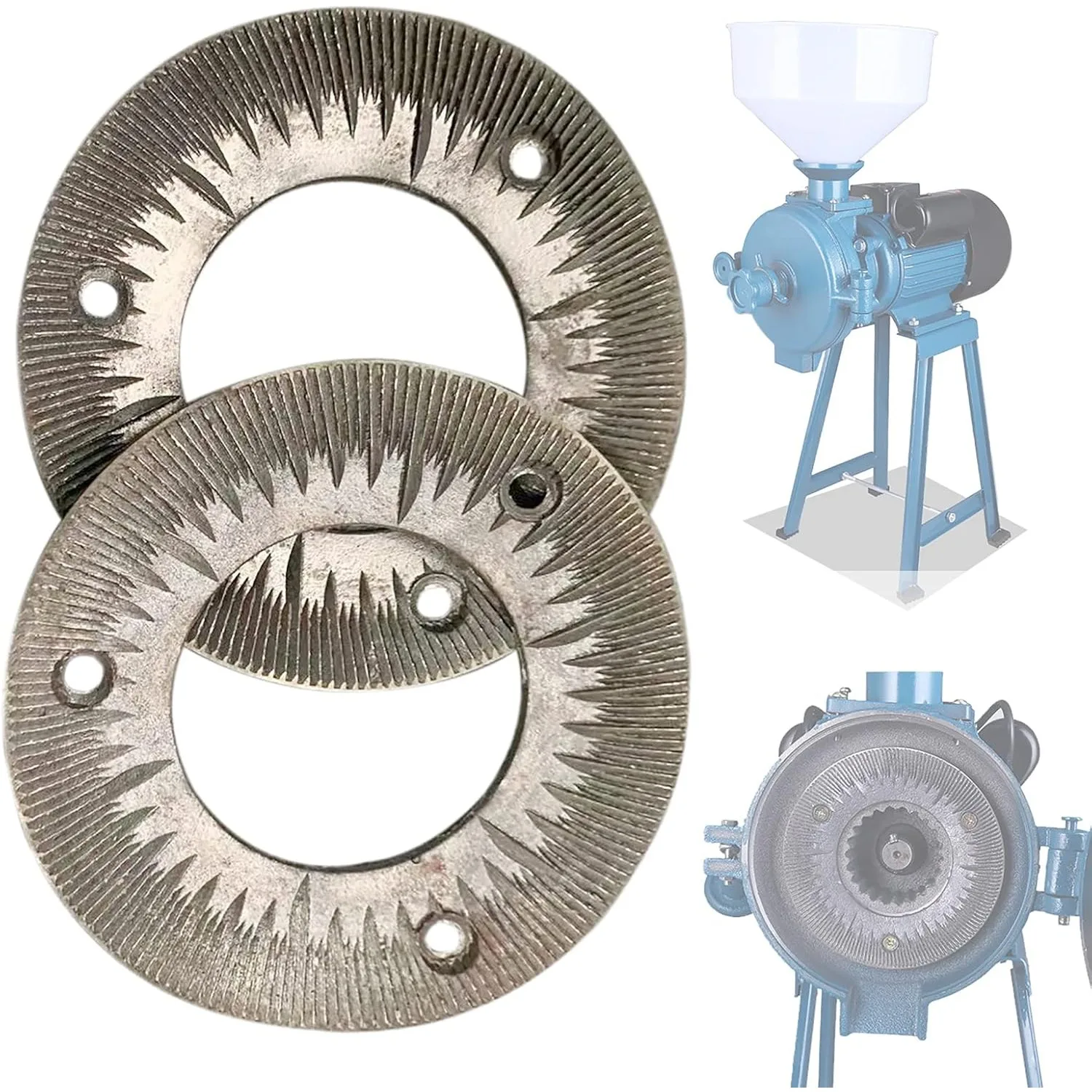 

2PCS Grinding Sheets for 3000W 110V Electric Grain Mill Heavy Duty Commercial Grain Grinder Machine Feed Grain Mills Grain Dry