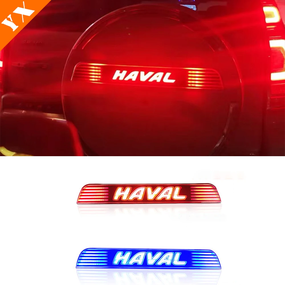 

Red Light Trim For Great Wall Haval H9 Accessories 2017-2022 Car Rear Trunk Spare Tire Brake Light Warning Sticker Cover garnish