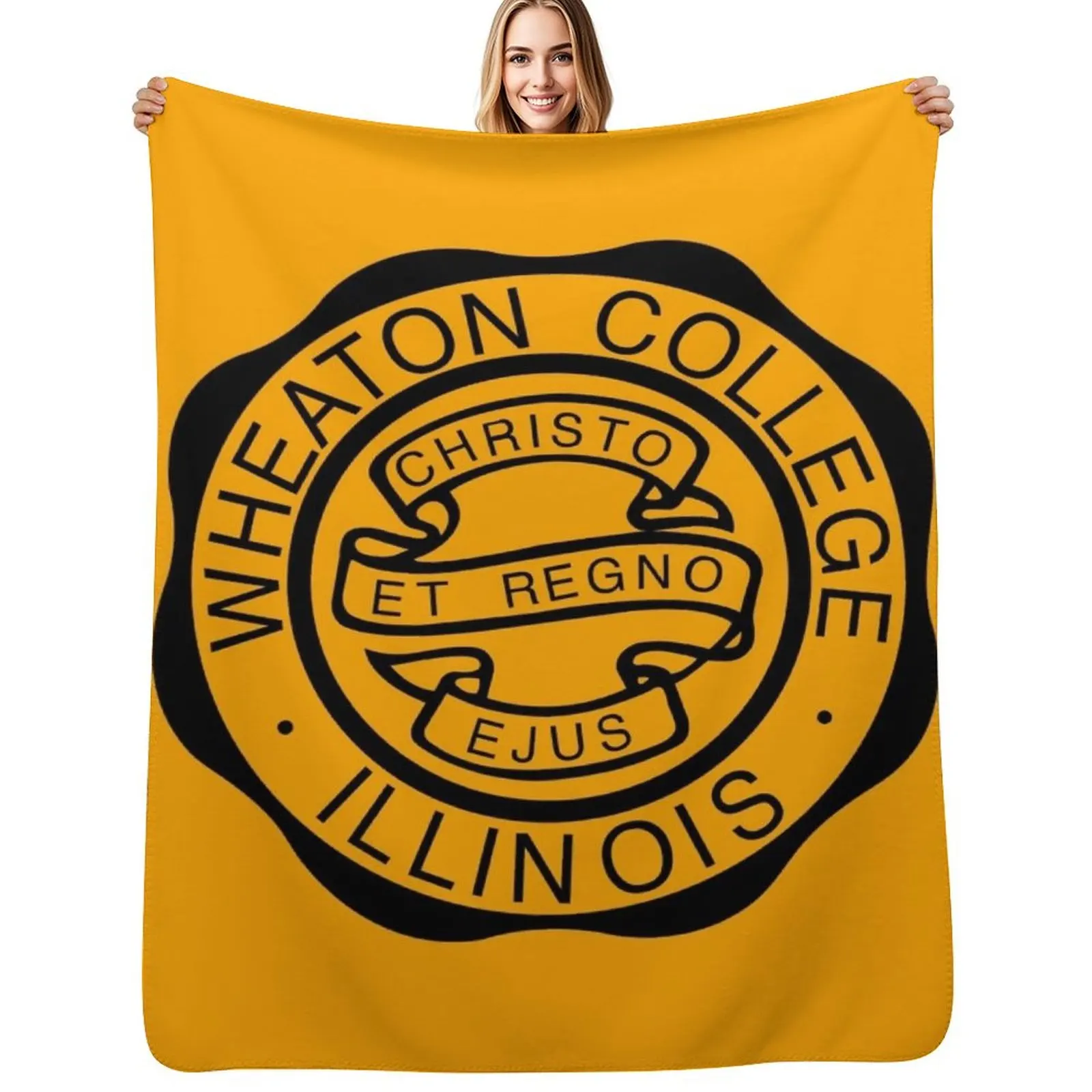 Wheaton College (Illinois) Manta de franela ultrasuave para todas las estaciones