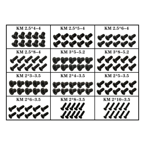 Juego de tornillos para ordenador portátil Lenovo Samsung ACER ASUS MSI DELL Sony Toshiba HP IBM disco duro SATA reparación de ordenador portátil KM Kit de tornillos