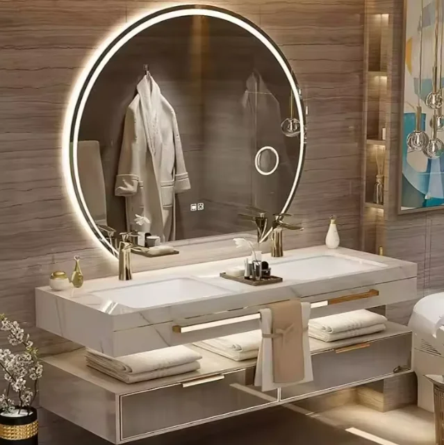 Factory-direct Sale of Modern Style Hotel Bathroom Sinks and Villa Luxury Bathroom Cabinetspromote sales