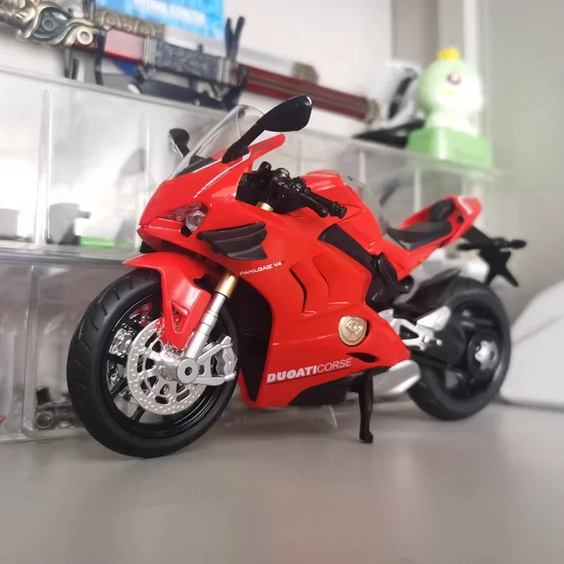 1/12 Ducati Motor Met Ducati V 4S Speelgoed Motorfiets Diecast Miniatuur Metal Race Model Super Sport Collectie Cadeau