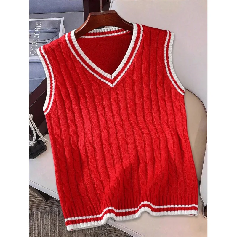 

Boys Knitted Vest Woolen Sweater Male Children's Clothing Cross-Border Trade Regular Thickness Winter Season Non-Hooded
