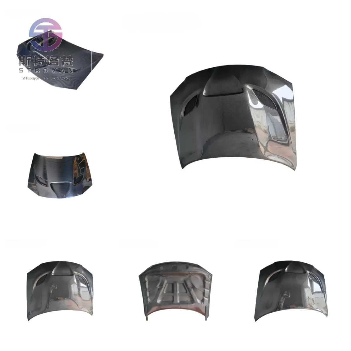 Modification 2011-2021 Exterior Accessories Chrysler300 Type-Hellcat Carbon Fiber Front Hood for Dodge