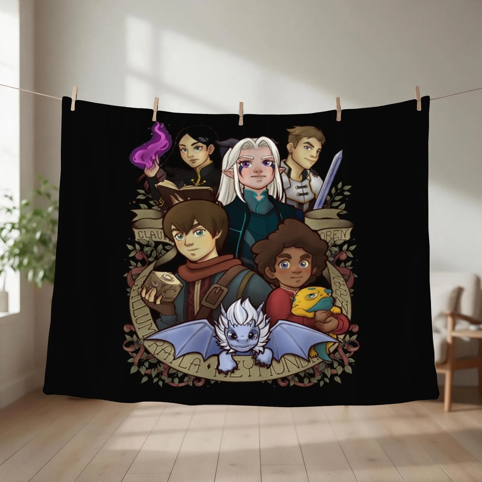 the dragon prince 21 Throw Blanket couch cozy soft plush fuzzy picnic outdoor blanket