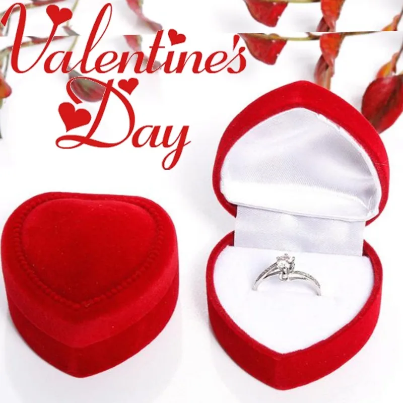 

1/10pcs Heart Ring Box Jewelry Display Cases Holder for Wedding Ring Earrings Valentine Day Gift Romantic Gift for Women Jewelry