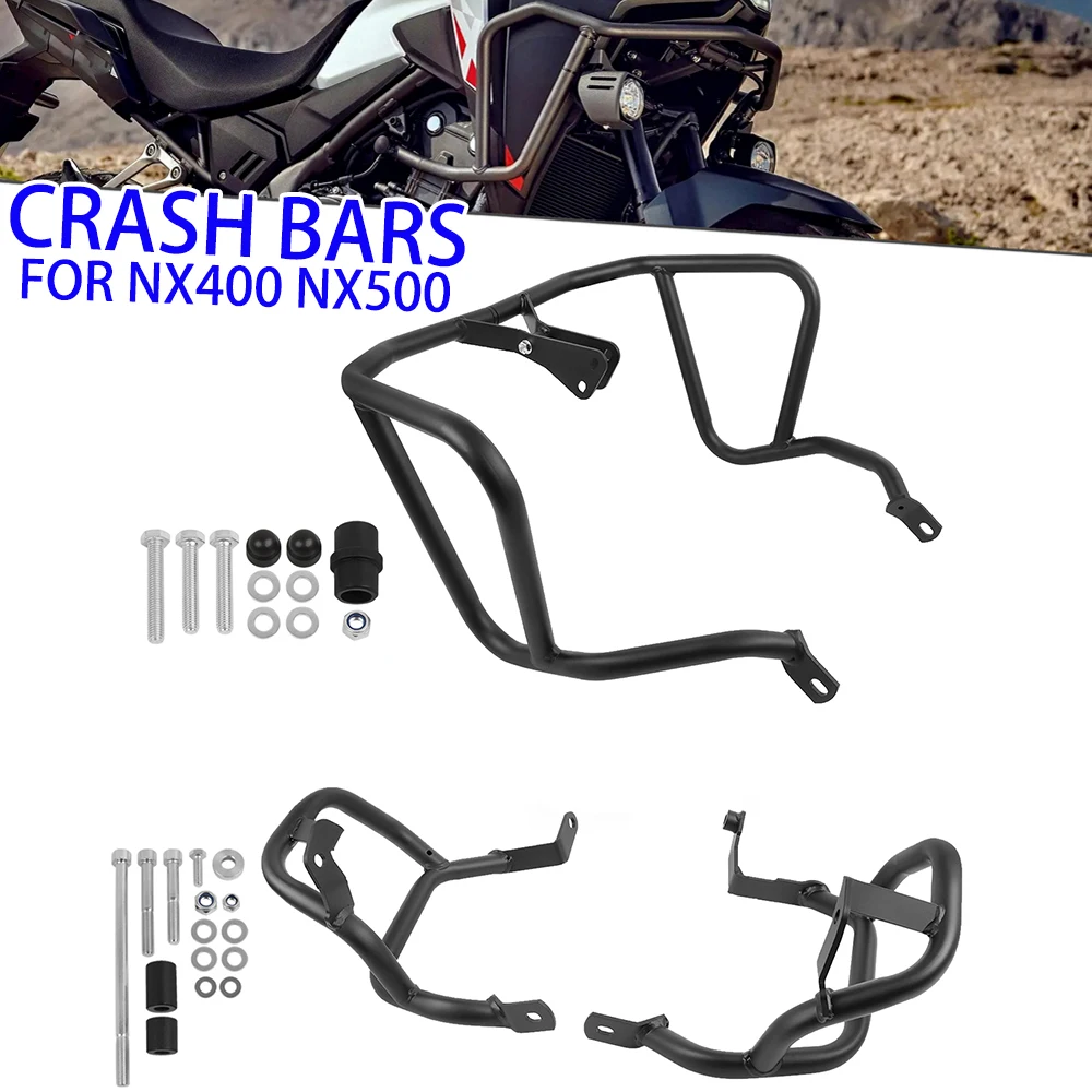 For Honda NX400 NX500 NX 400 500 2024-2026 Highway Crash Bar Engine Tank Guard Bumper Stunt Cage Motorcycle Frame Protector Bars
