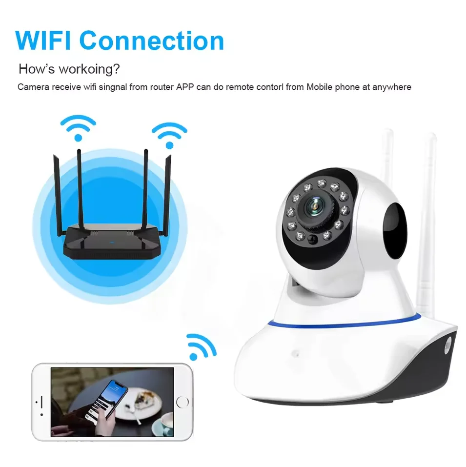 2MP 1080P Yoosee APP Full Color Wireless PTZ IP Dome Camera AI Humanoid Detection Home Security CCTV Baby Monitor