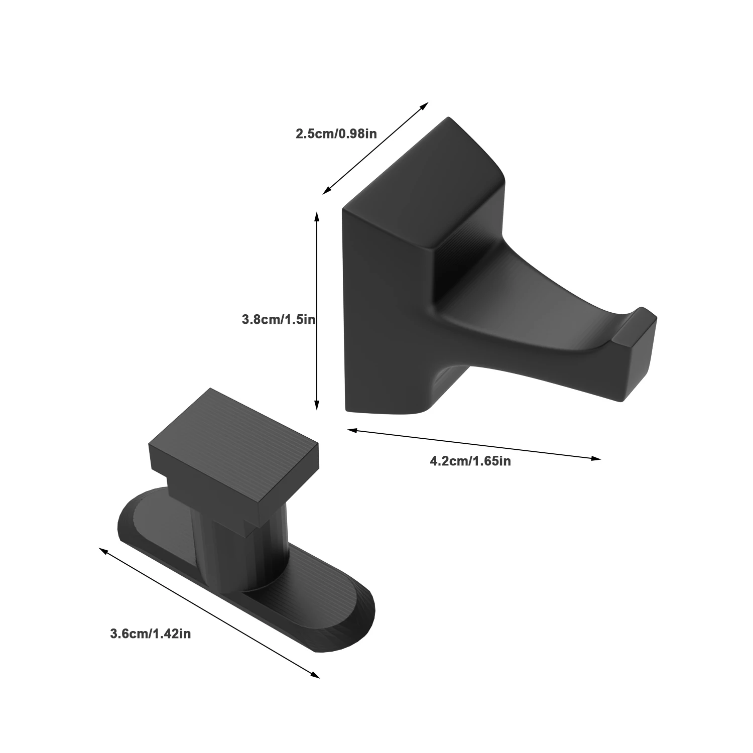 4 crochets pour panneaux acoustiques – Crochets à clipser pour panneaux en mousse insonorisée (sans adhésif/perceuse) pour placer des chapeaux, des manteaux et des écouteurs