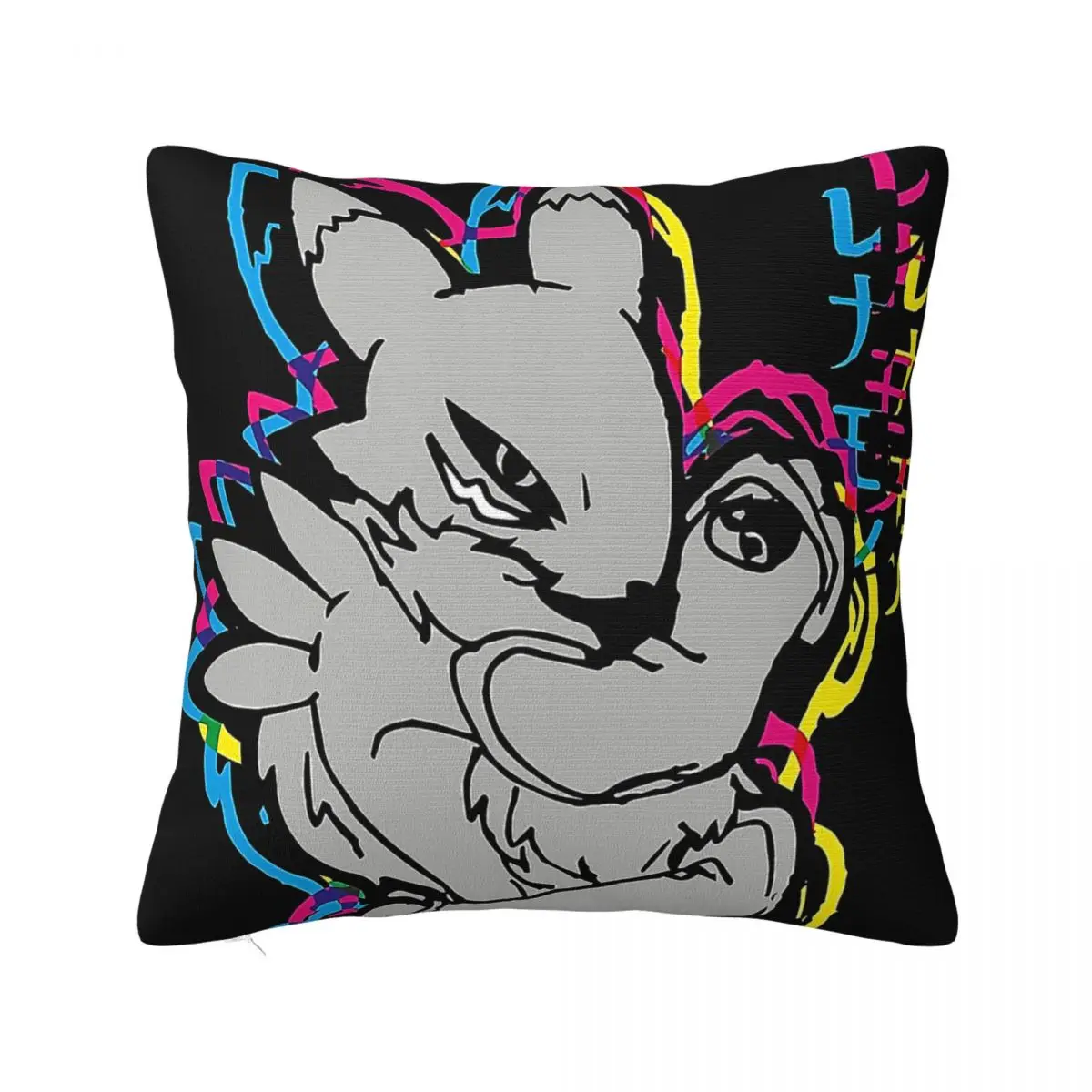 Digimoned Colors Renamon Square Pillow Square Pillow White Square pillow